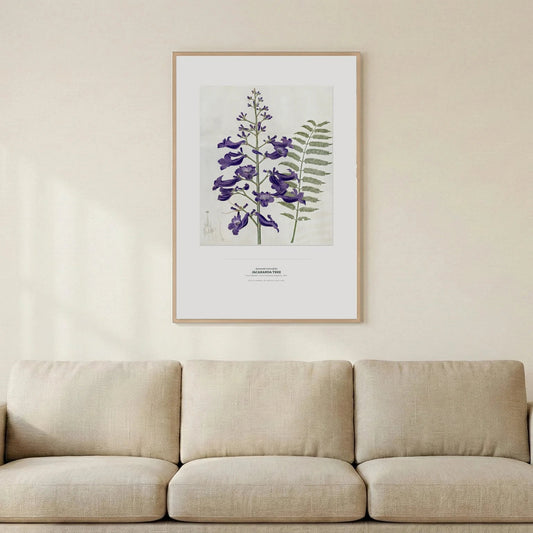 Jacaranda Tree Botanical Art Print - Birch & Banksia