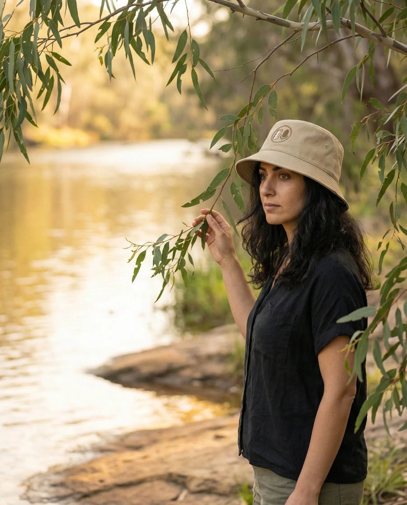 Banksia Crest Eco Bucket Hat - Birch & Banksia