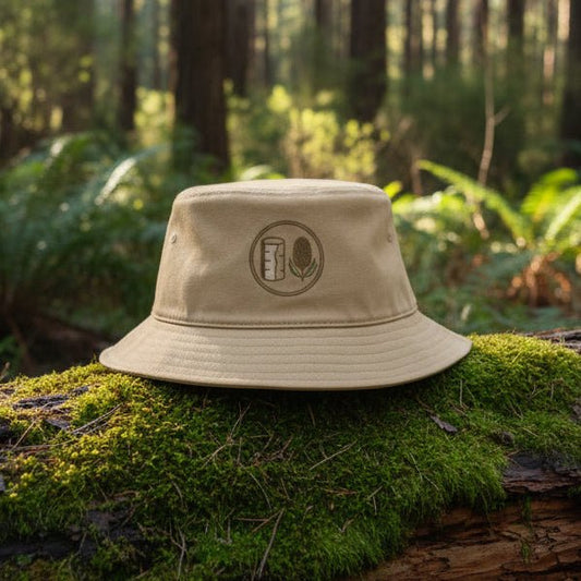 Banksia Crest Eco Bucket Hat - Birch & Banksia