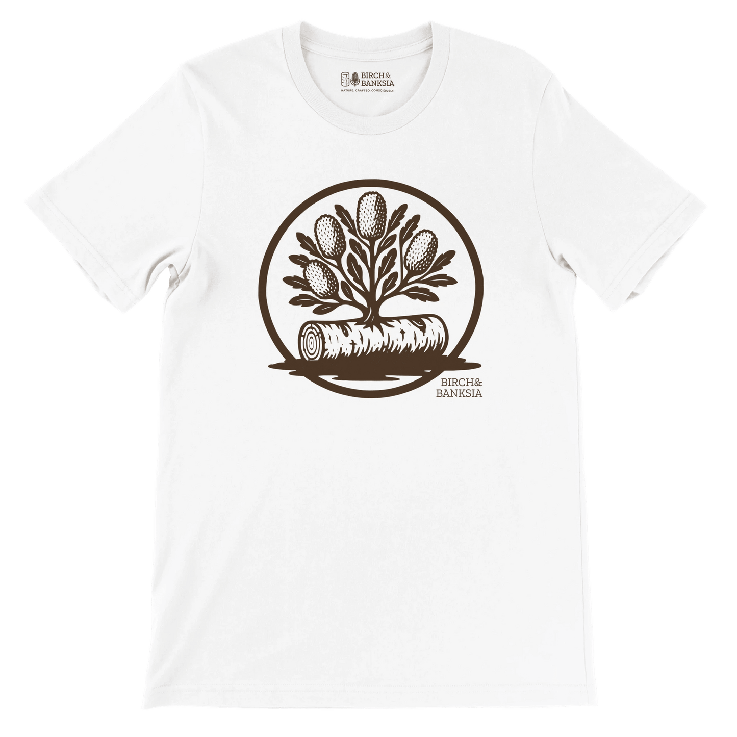 Banksia Crest Unisex Tee - Birch & Banksia
