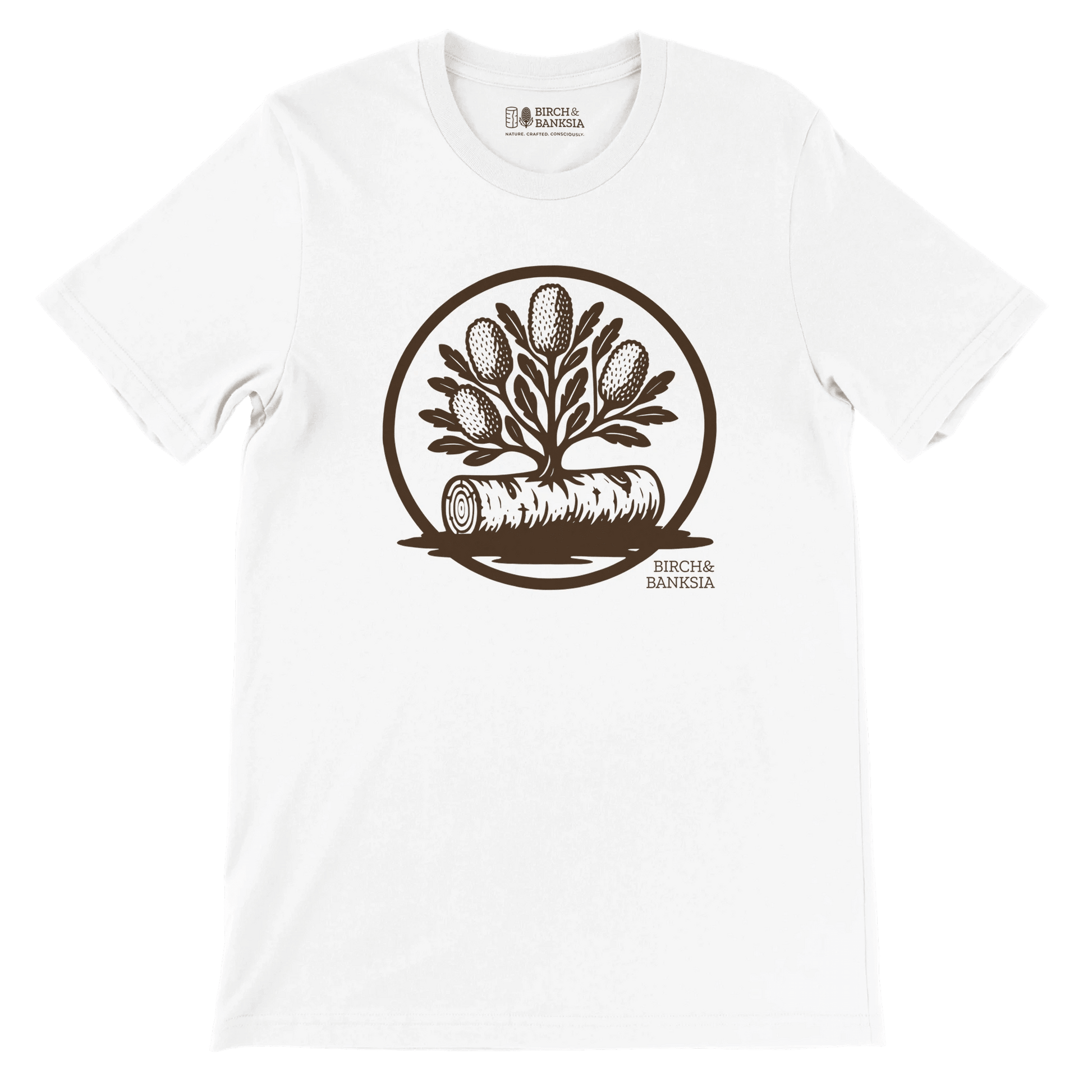 Banksia Crest Unisex Tee - Birch & Banksia