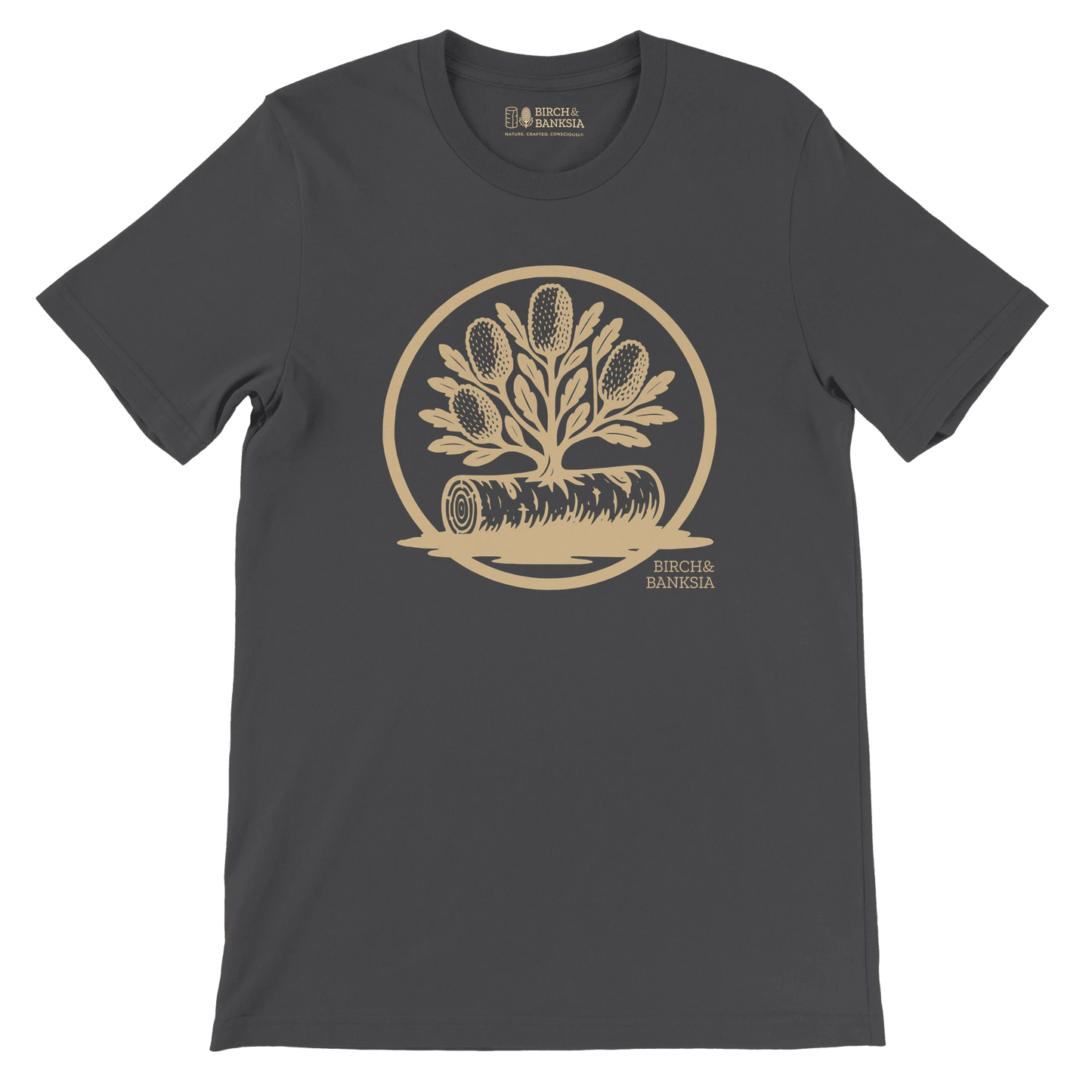 Banksia Crest Unisex Tee - Birch & Banksia