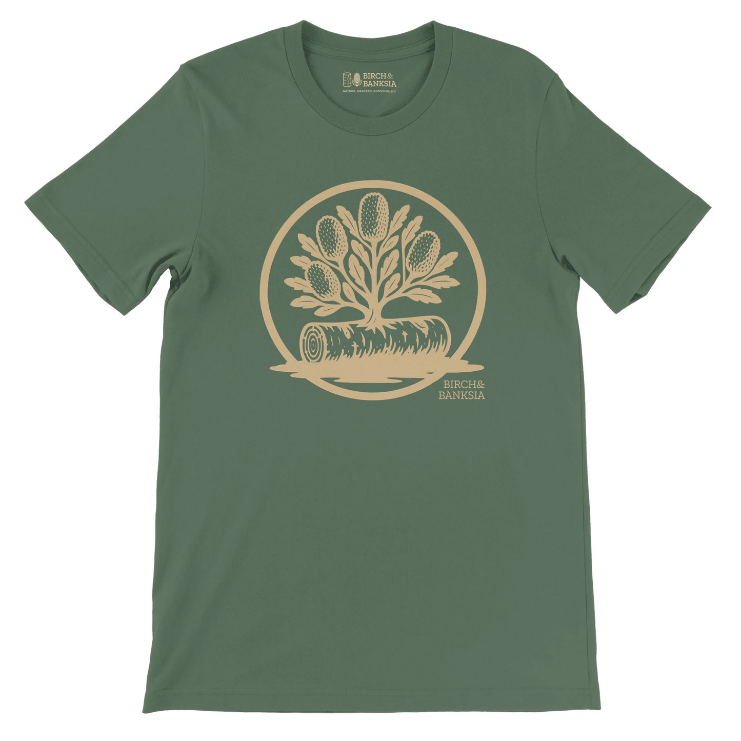 Banksia Crest Unisex Tee - Birch & Banksia