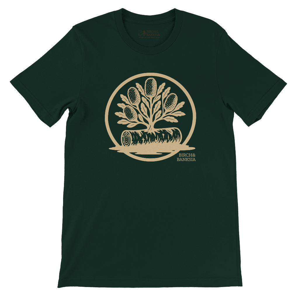 Banksia Crest Unisex Tee - Birch & Banksia