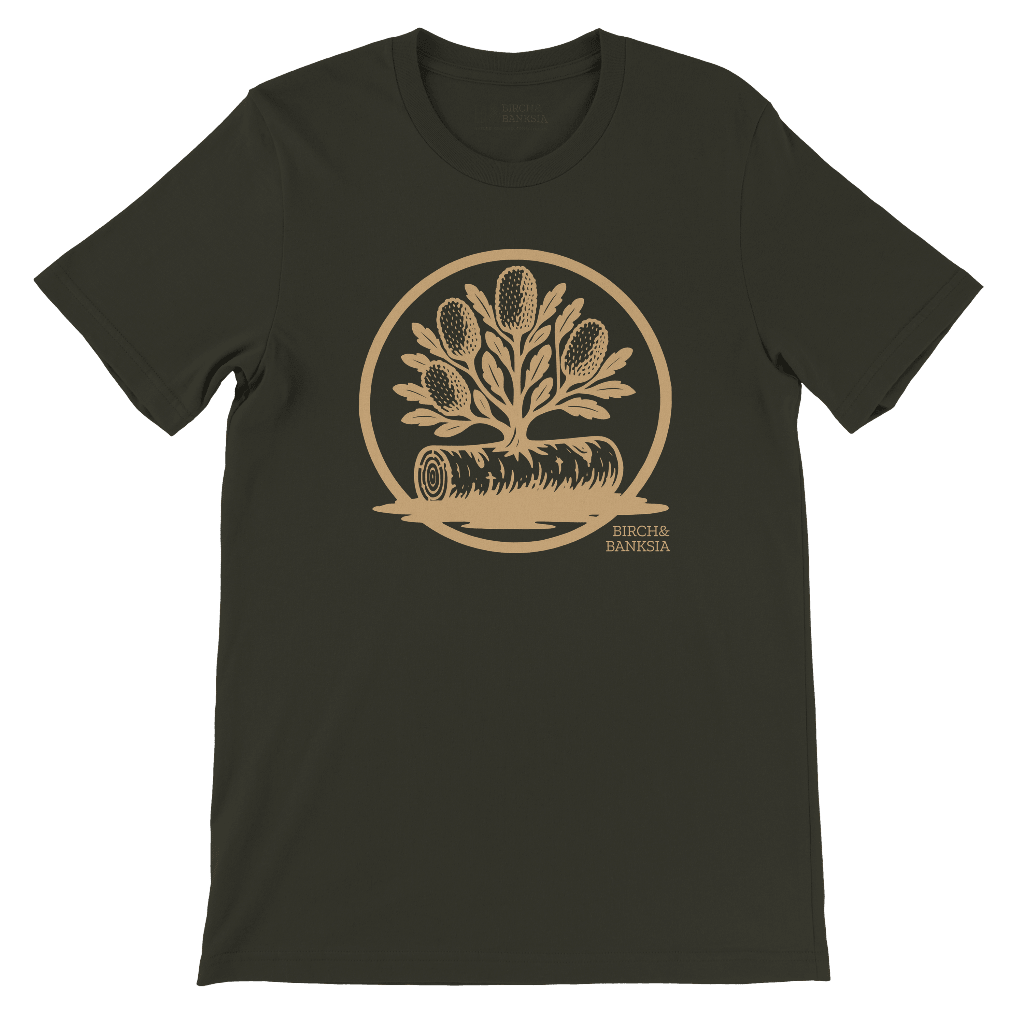 Banksia Crest Unisex Tee - Birch & Banksia