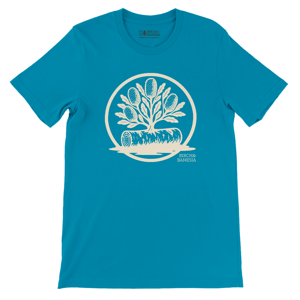Banksia Crest Unisex Tee - Birch & Banksia