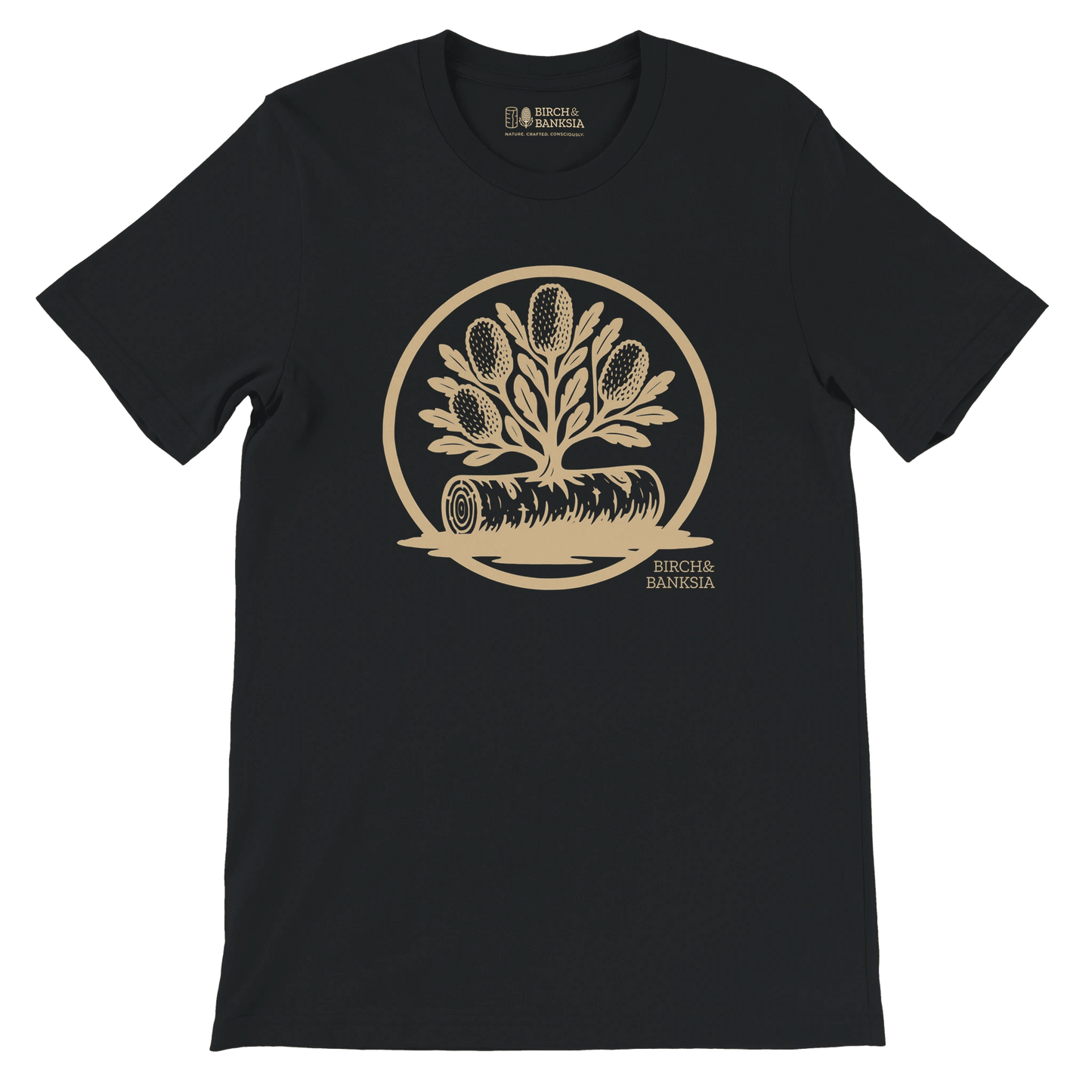 Banksia Crest Unisex Tee - Birch & Banksia