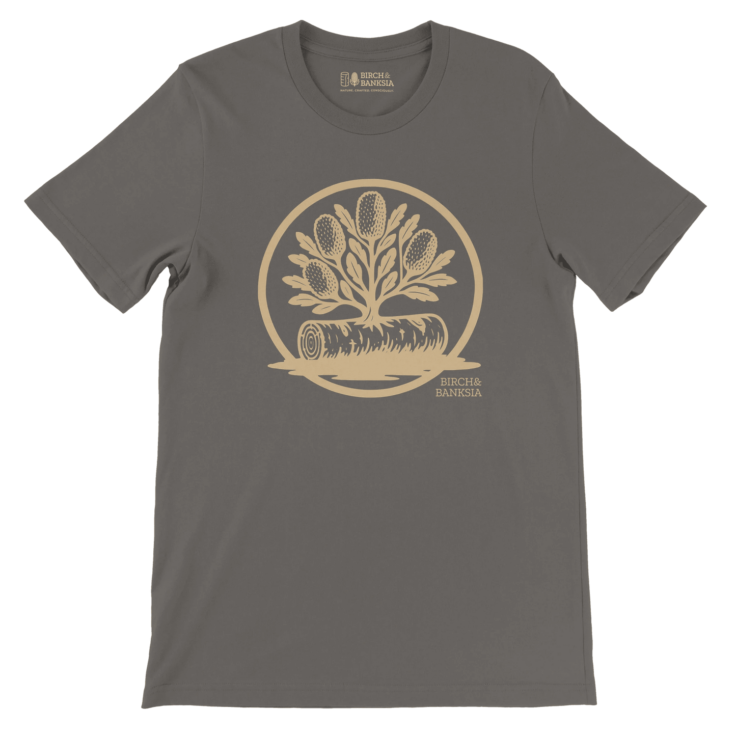 Banksia Crest Unisex Tee - Birch & Banksia