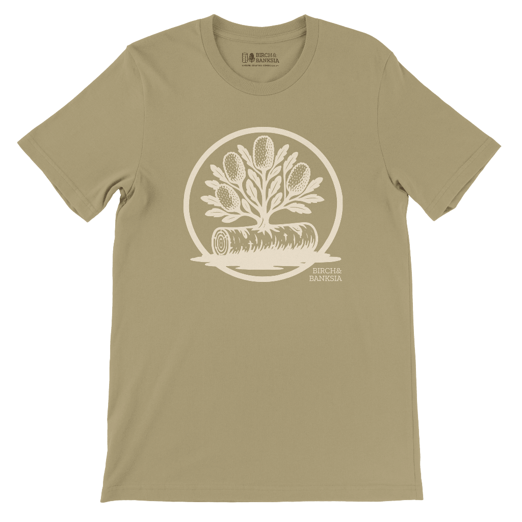 Banksia Crest Unisex Tee - Birch & Banksia