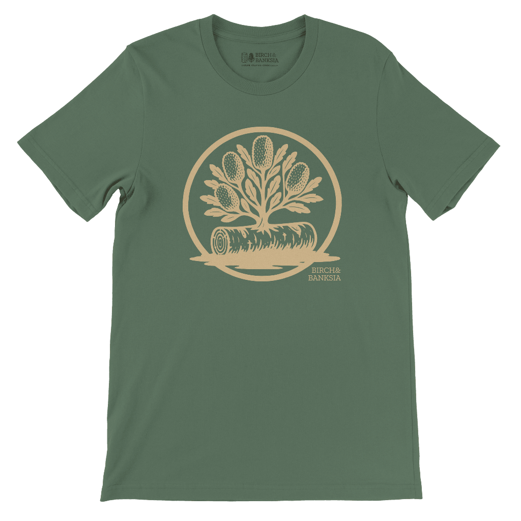 Banksia Crest Unisex Tee - Birch & Banksia