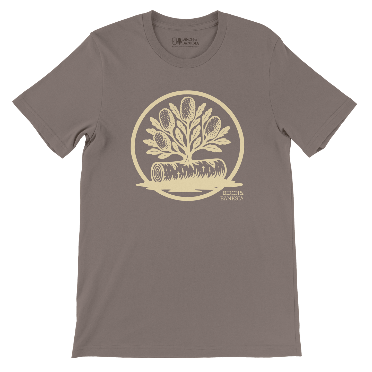 Banksia Crest Unisex Tee - Birch & Banksia