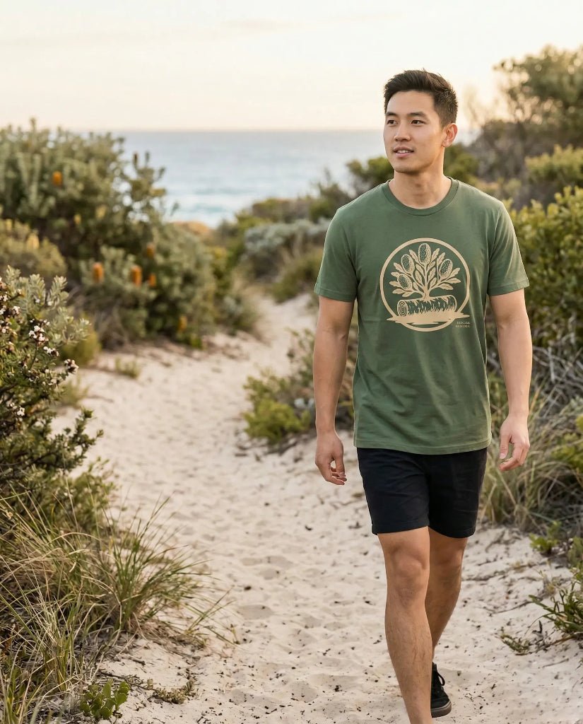 Banksia Crest Unisex Tee - Birch & Banksia