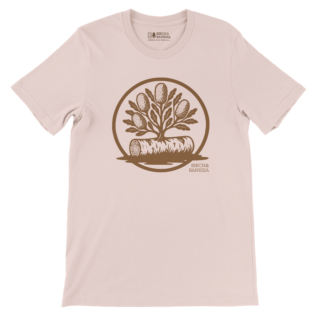 Banksia Crest Unisex Tee - Birch & Banksia