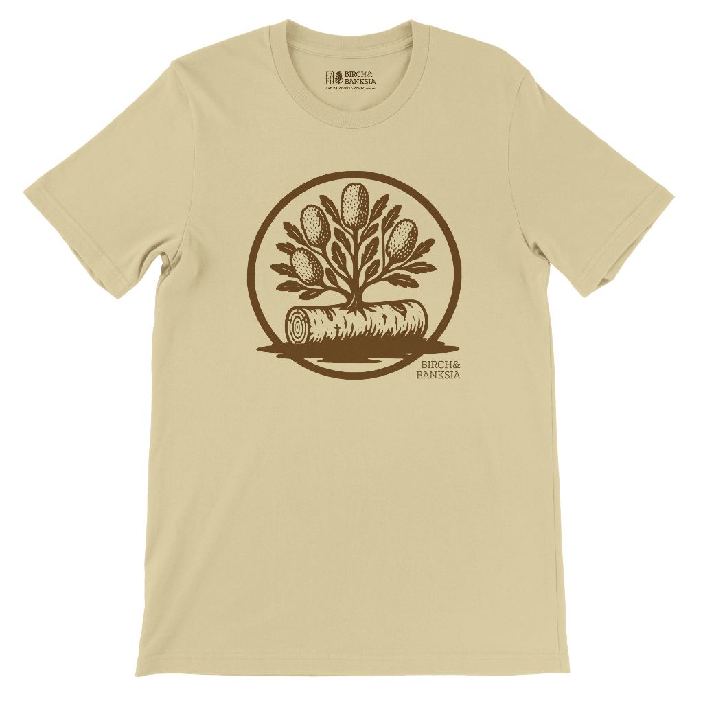 Banksia Crest Unisex Tee - Birch & Banksia
