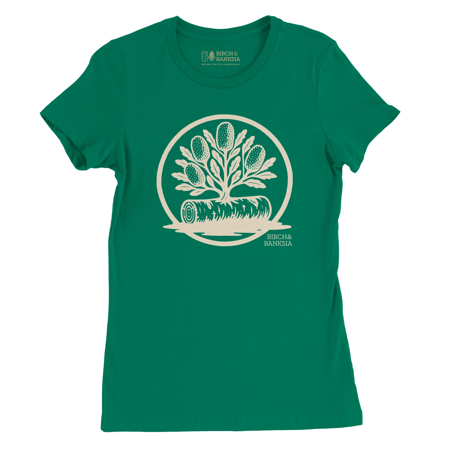 Banksia Crest Women’s Tee - Birch & Banksia
