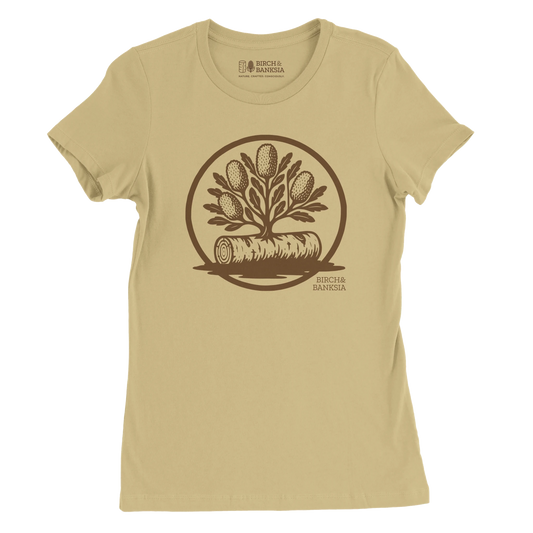 Banksia Crest Women’s Tee - Birch & Banksia