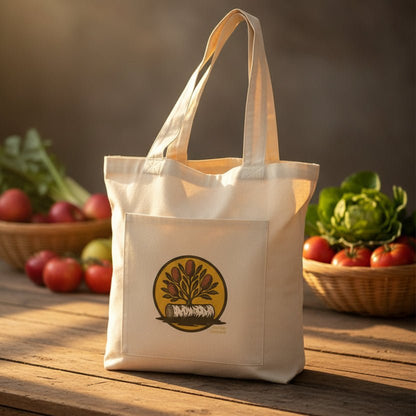 Bush Emblem Recycled Cotton Tote - Birch & Banksia