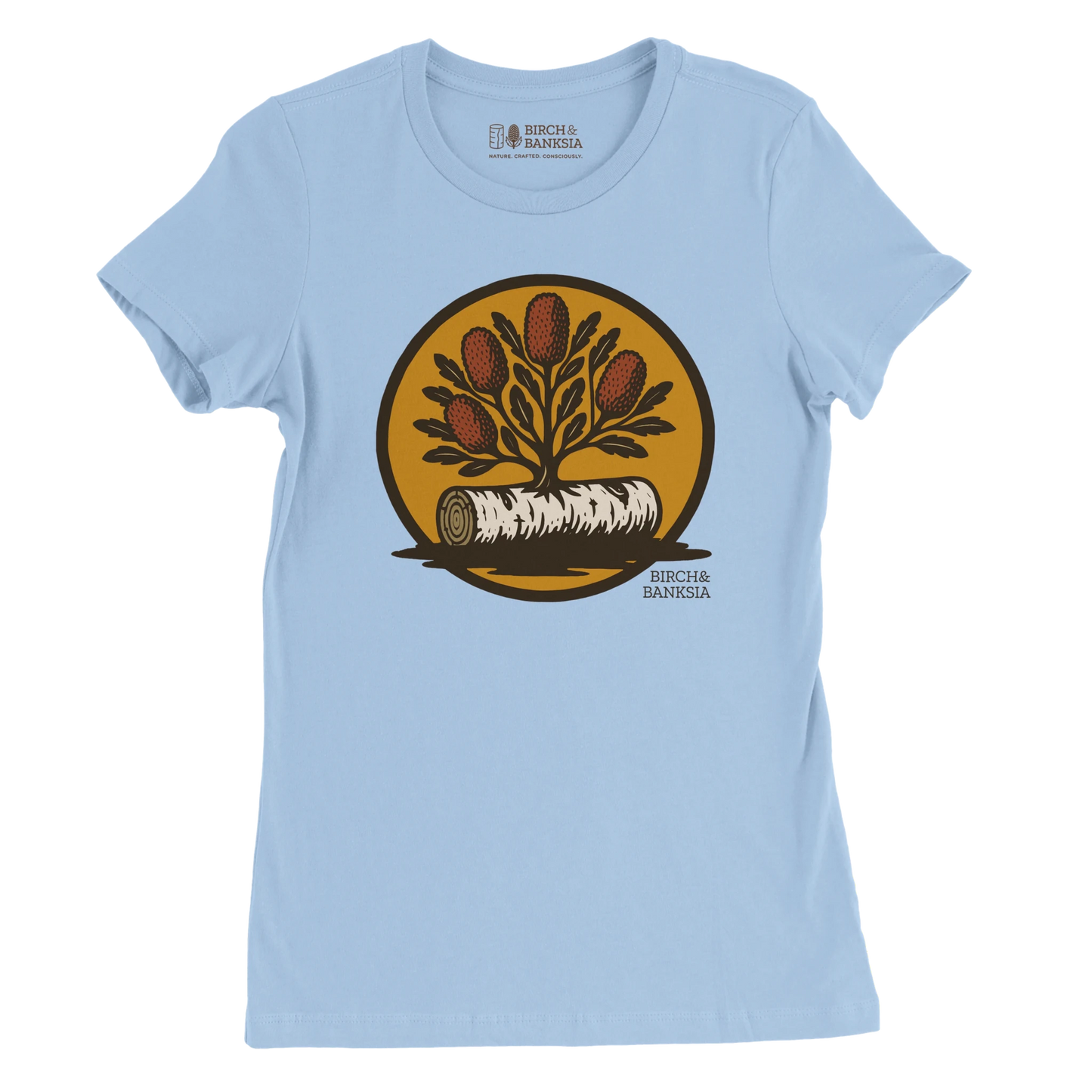 Bush Emblem Women’s Tee - Birch & Banksia