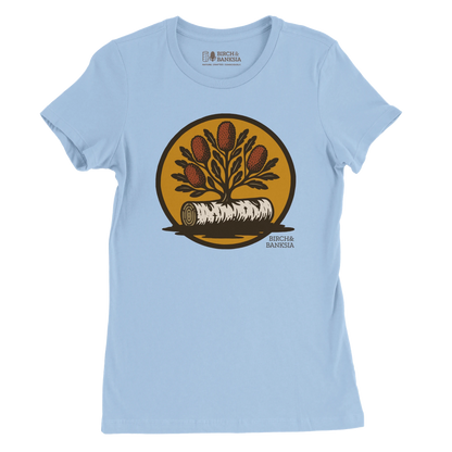 Bush Emblem Women’s Tee - Birch & Banksia