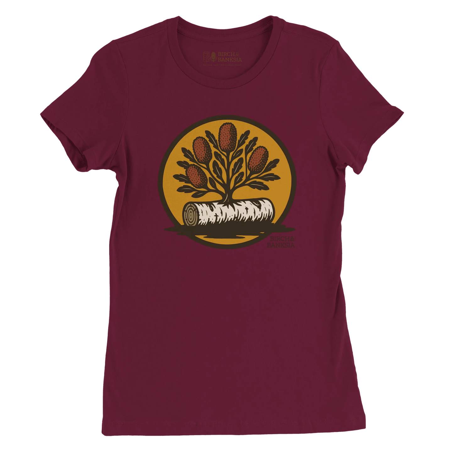 Bush Emblem Women’s Tee - Birch & Banksia