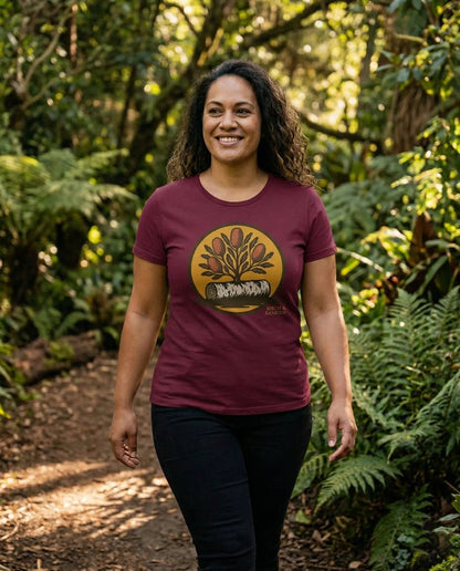 Bush Emblem Women’s Tee - Birch & Banksia