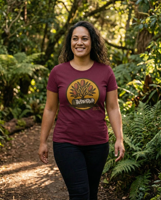 Bush Emblem Women’s Tee - Birch & Banksia