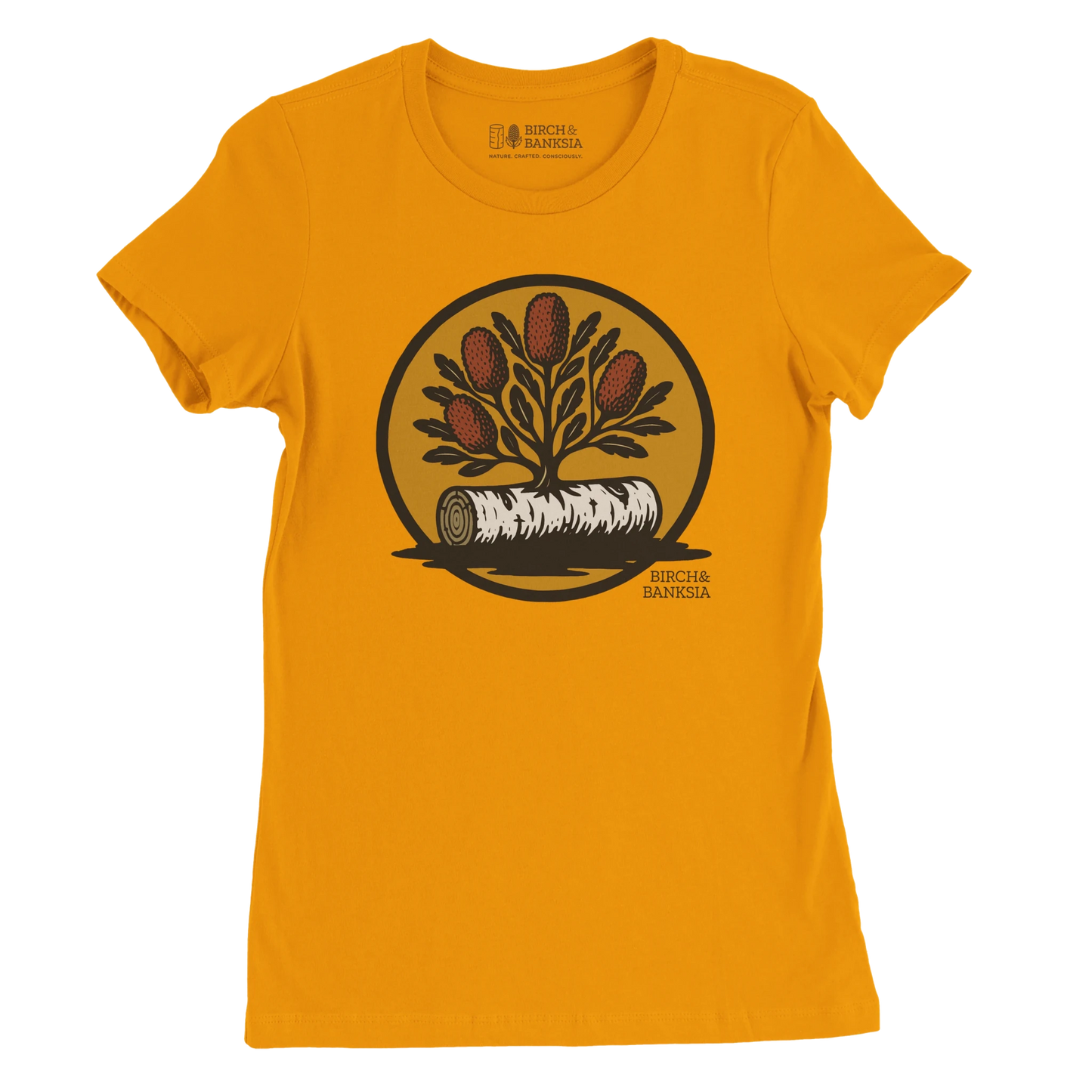 Bush Emblem Women’s Tee - Birch & Banksia