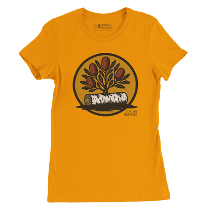 Bush Emblem Women’s Tee - Birch & Banksia