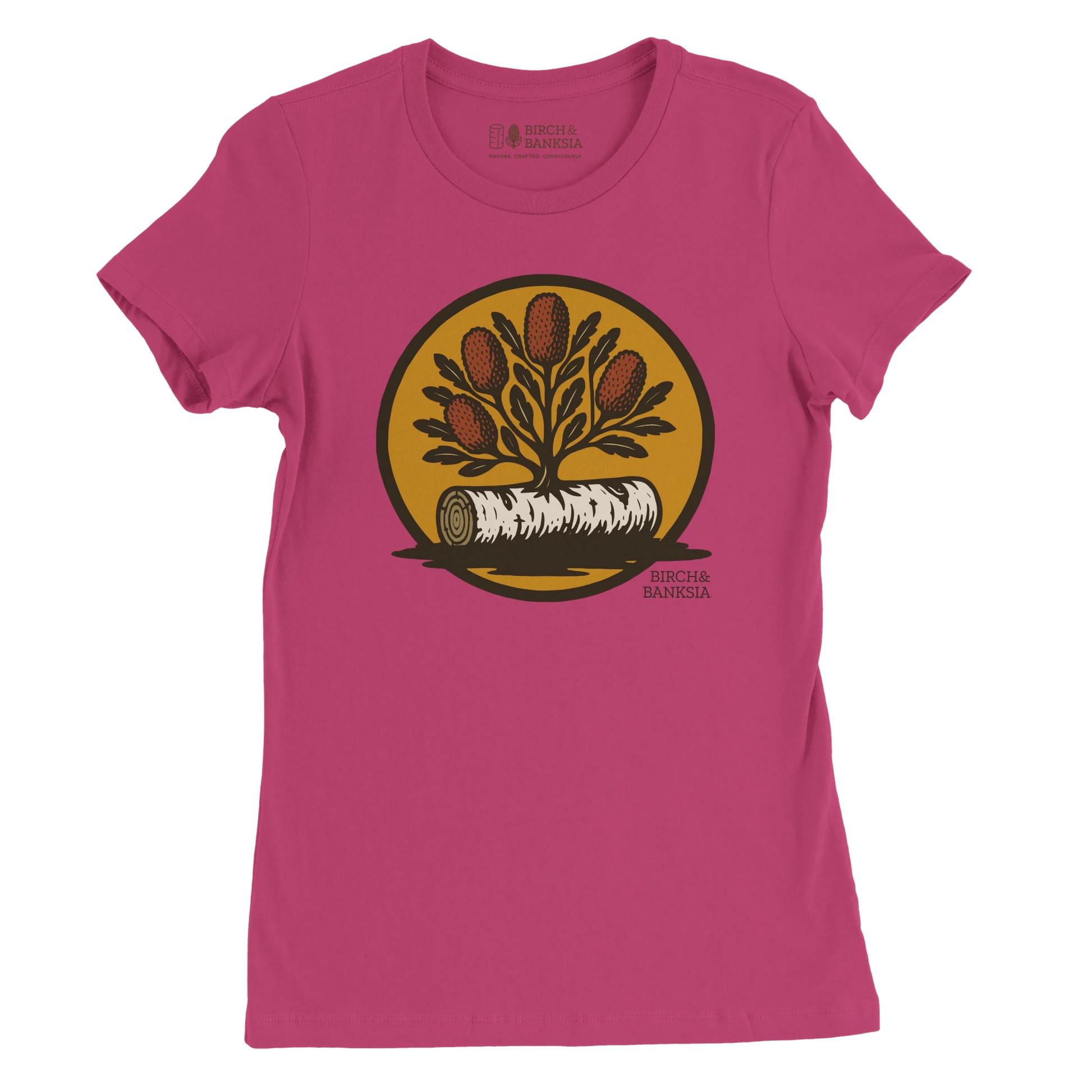 Bush Emblem Women’s Tee - Birch & Banksia