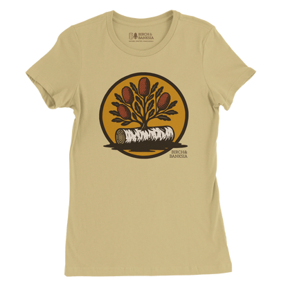 Bush Emblem Women’s Tee - Birch & Banksia