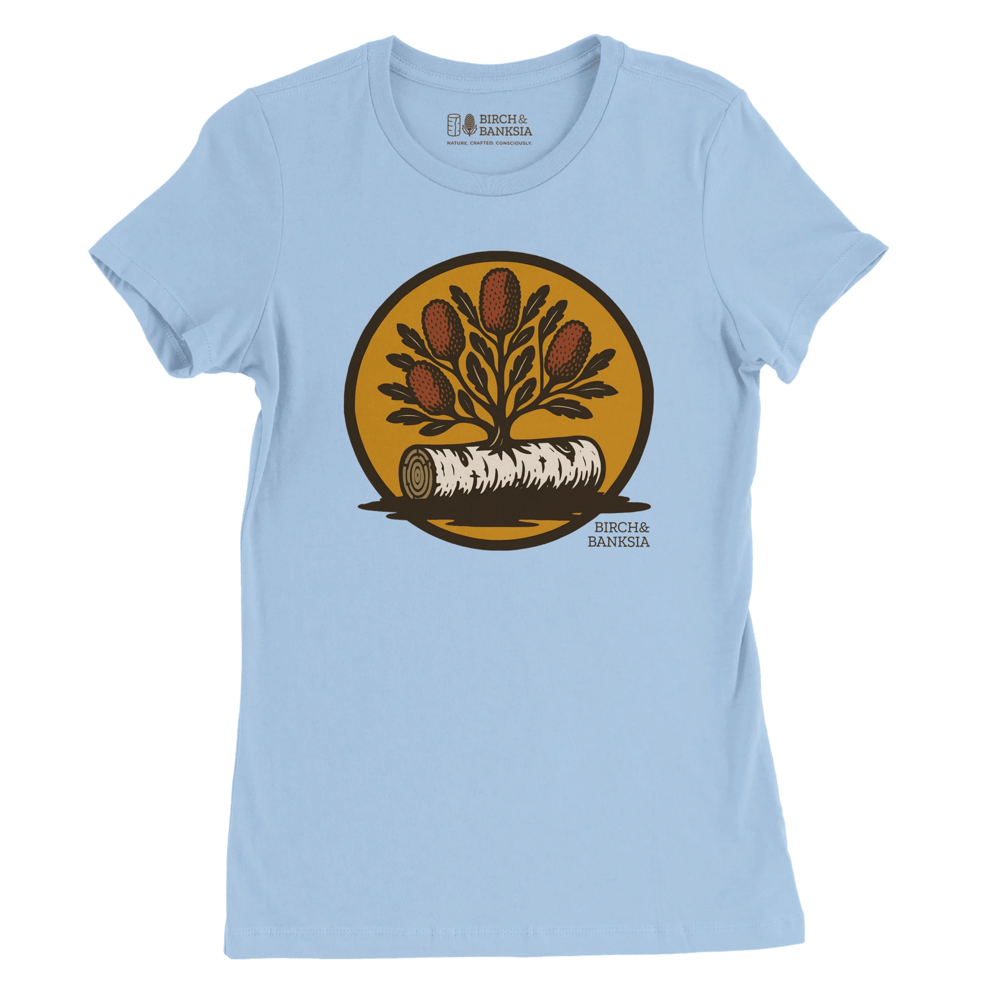 Bush Emblem Women’s Tee - Birch & Banksia