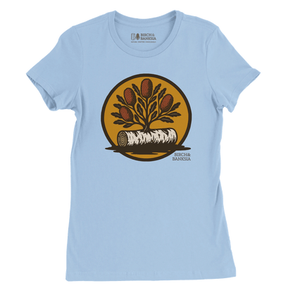 Bush Emblem Women’s Tee - Birch & Banksia