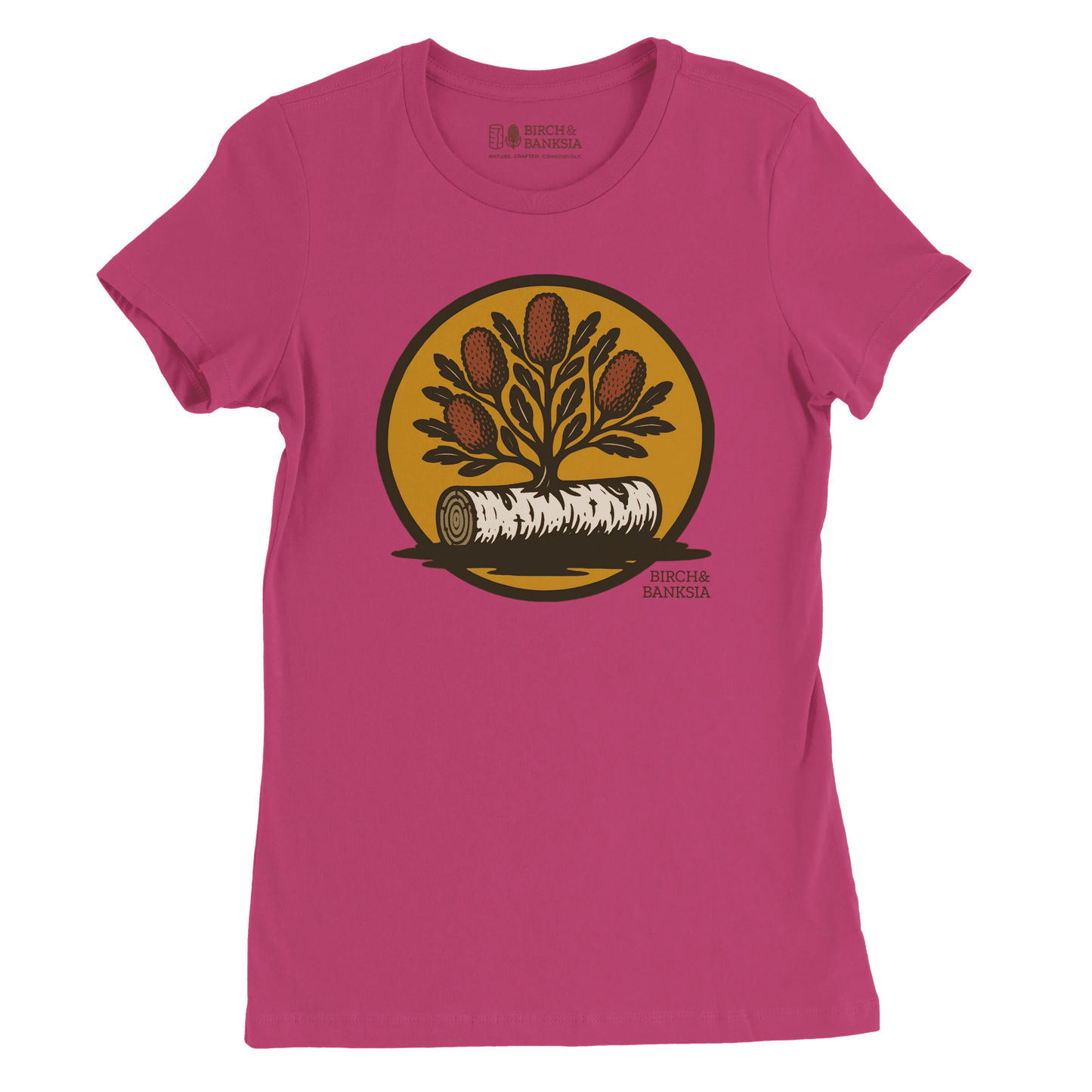 Bush Emblem Women’s Tee - Birch & Banksia
