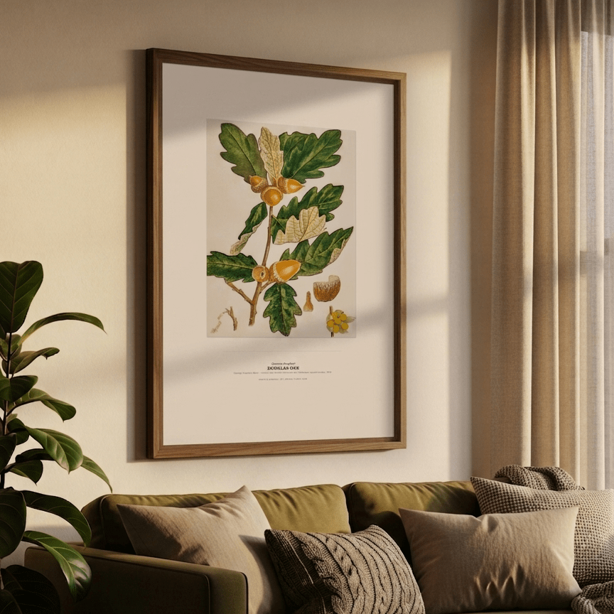 Douglas Oak Botanical Art Print - Birch & Banksia