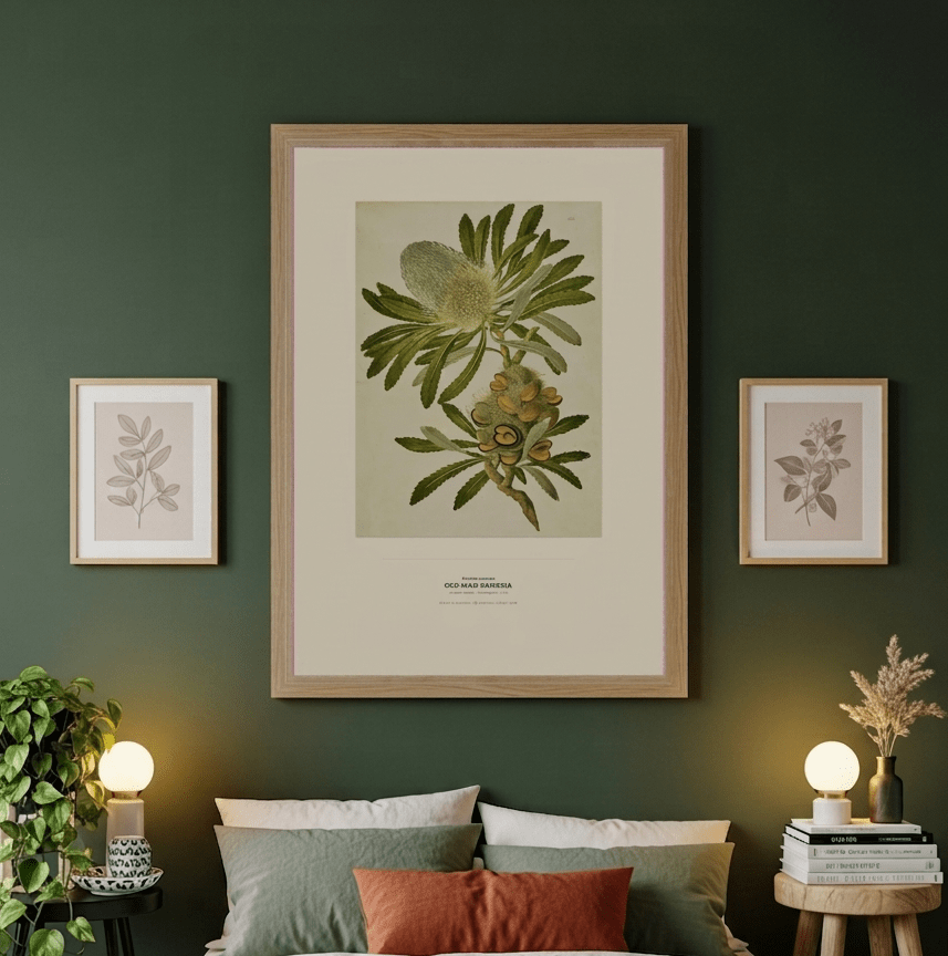 Old Man Banksia Botanical Art Print - Birch & Banksia