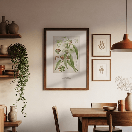 Tasmanian Blue Gum Botanical Art Print - Birch & Banksia