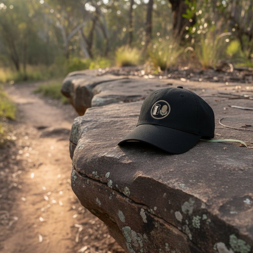 Trail Badge Hemp Cap - Birch & Banksia