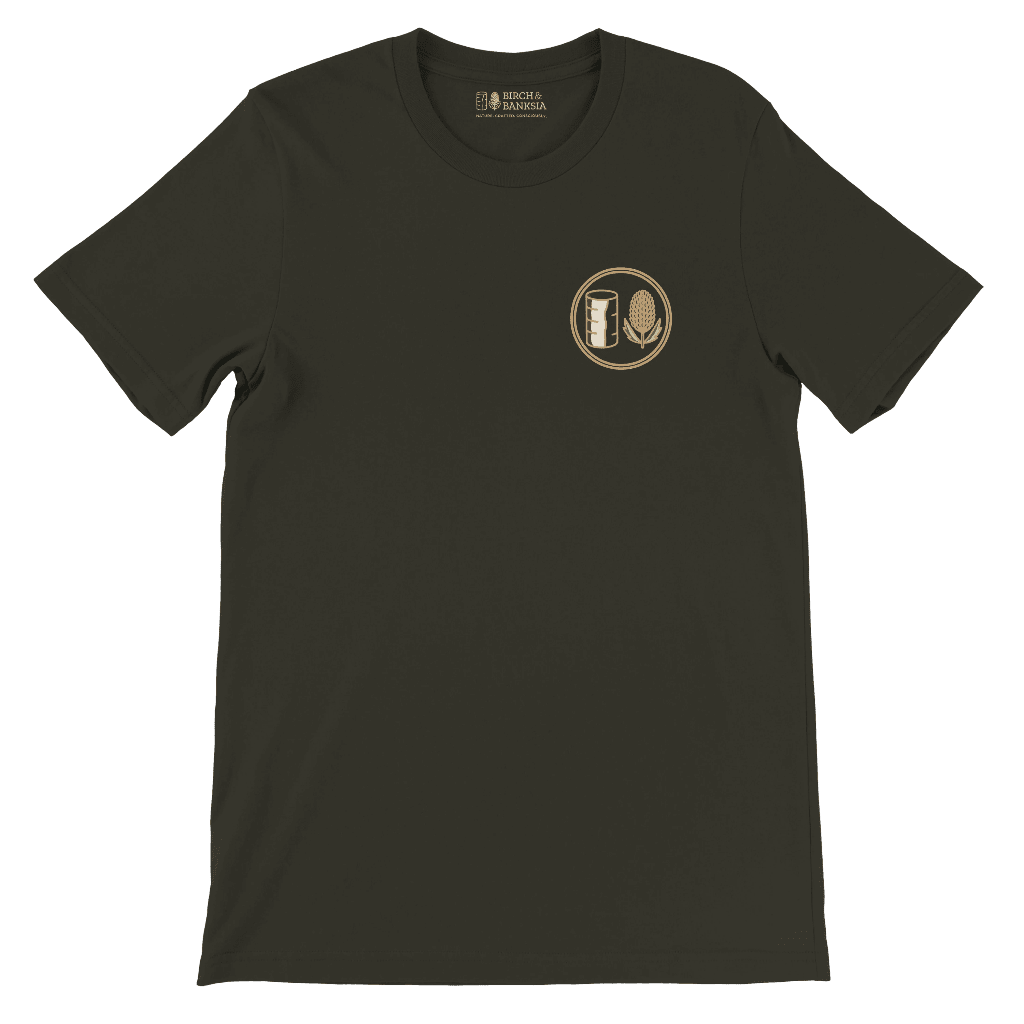 Trail Badge Unisex Tee - Birch & Banksia