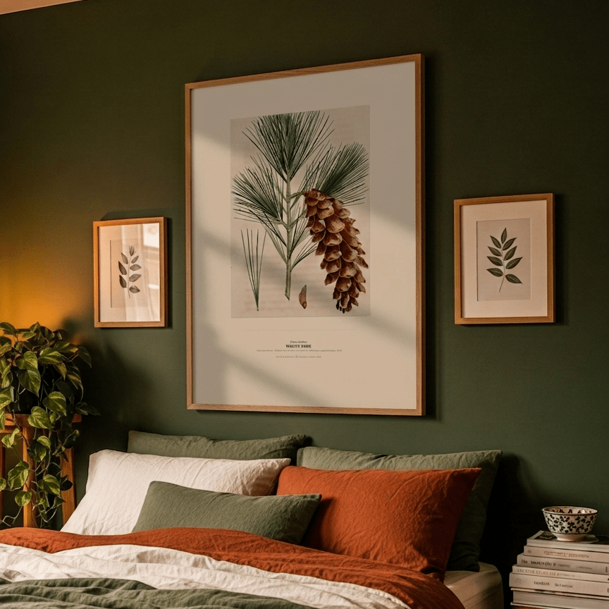 White Pine Botanical Art Print - Birch & Banksia